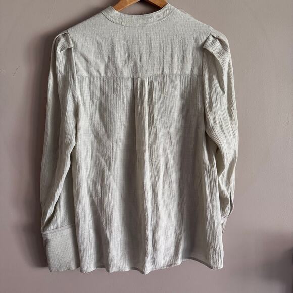 Brochu Walker V Neck Gauze Lena Blouse Long Sleeve Top Size Small - Picture 6 of 6